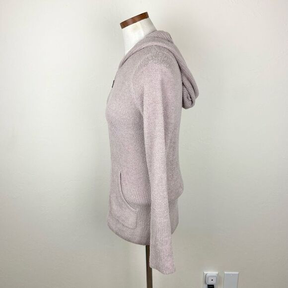 Barefoot Dreams Cozychic Lite Relaxed Zip-Up Hoodie - Blush Pink - Picture 5 of 7